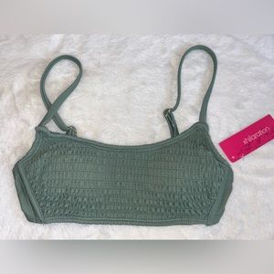 NWT Target Xhilaration Sage Green Bikini Top Juniors XS(0-2)